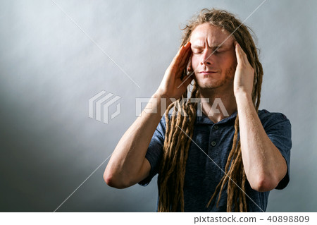 Young man feeling stressed out 40898809