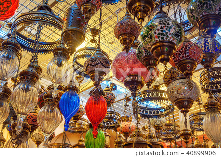 Traditional oriental colourful lamps lanterns Traditional oriental colourful lamps lanterns 40899906