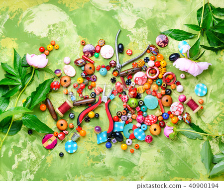 Beads and peony 40900194