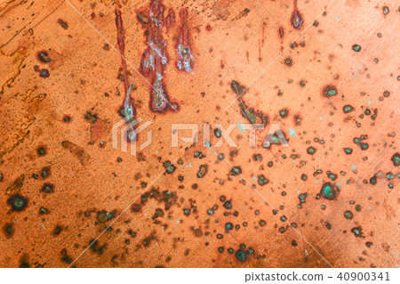 Copper bronze metal  background with patina 40900341