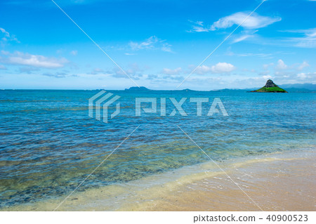 從夏威夷瓦胡島 Kualoa 海灘公園看到的中國人帽島 40900523