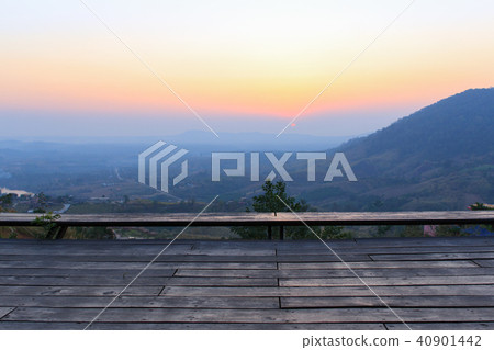 The mountain sunset time background. 40901442