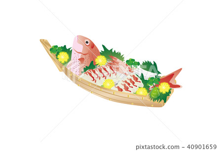 Sashimi of today's rice bowl 40901659
