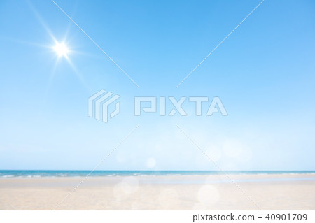 Blurred cool sea and sunlight tropical sandy beach Blurred cool sea and sunlight tropical sandy beach 40901709
