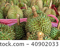 Durian fruit for sale to customers in the basket 40902033