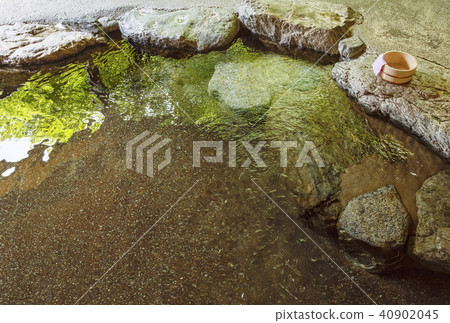 Outdoor bath hot spring image hot spring emotional image material Outdoor bath hot spring image hot spring emotional image material 40902045