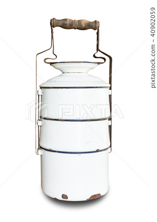 Old white metallic food carrier Old white metallic food carrier 40902059