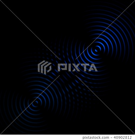 Circle sound waves oscillating dark blue, abstract Circle sound waves oscillating dark blue, abstract 40902812