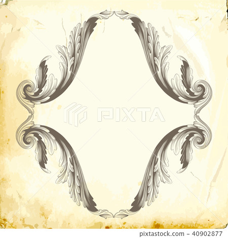 Vector baroque of vintage elements for design.  40902877