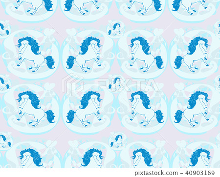 pattern with unicorns 40903169