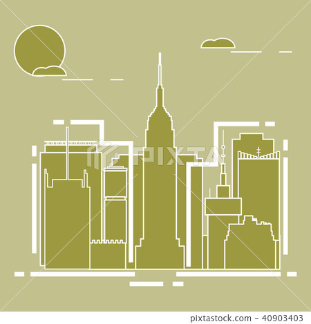 Building and skyscrapers City view. Architecture. 40903403