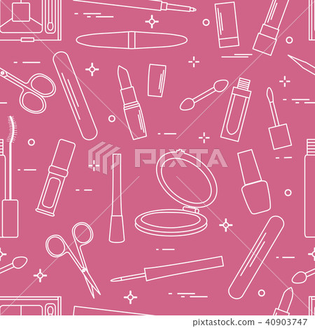 Pattern of decorative cosmetics, nail tools 40903747