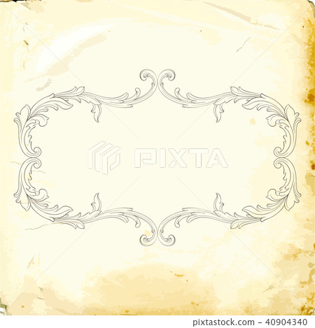 Vector baroque of vintage elements for design. Vector baroque of vintage elements for design. 40904340