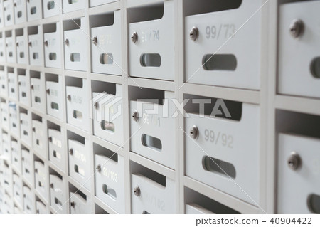 Background of building entrance mail boxes 40904422