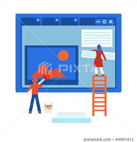Process of web site design development -... - Stock Illustration ...