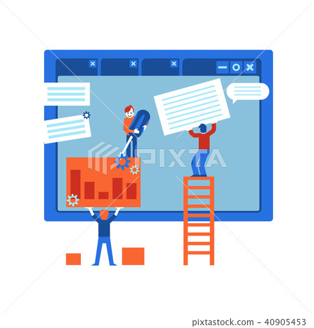 Web site design development process - it... - Stock Illustration ...