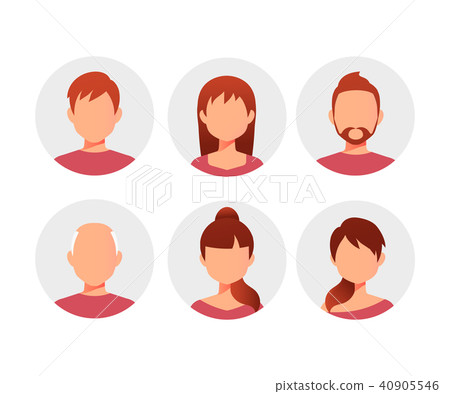 People cartoon avatars collection.  40905546