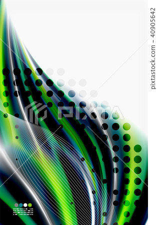 Rainbow color waves, vector blurred abstract background 40905642