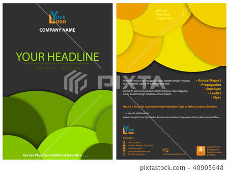 Leaflet Design with Circles in Layers 40905648