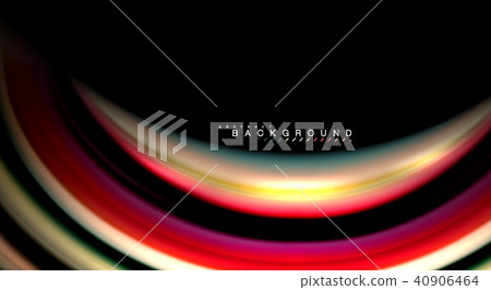 Abstract wave lines fluid rainbow style color stripes on black background. Artistic illustration for Abstract wave lines fluid rainbow style color stripes on black background. Artistic illustration for 40906464