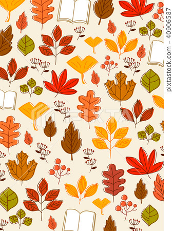 Autumn and fallen pattern background Autumn and fallen pattern background 40906587