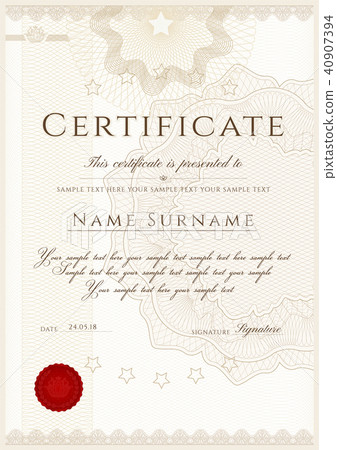 Certificate, Diploma of completion (design templat 40907394