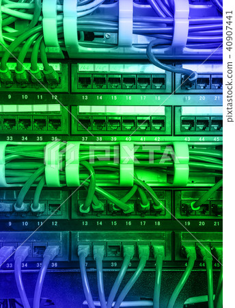 Light blue patch cord internet cables 40907441