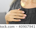 Beautiful female hand with manicure. 40907941