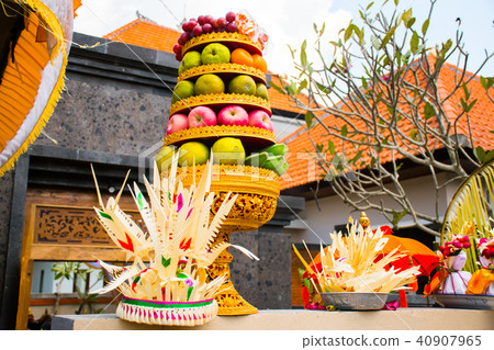 Procession of beautiful Balinese hindu ceremony in Bali island Procession of beautiful Balinese hindu ceremony in Bali island 40907965