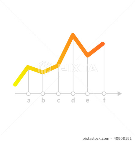 Vector linear graph chart icon - Stock Illustration [40908191] - PIXTA
