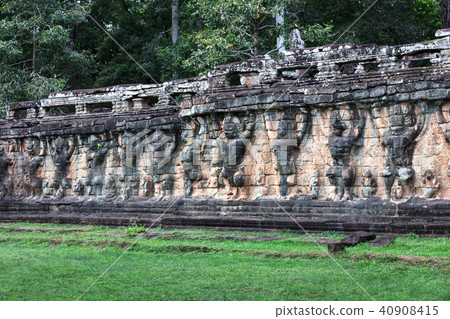 terrace of elephants at Angkor Thom, Cambodia terrace of elephants at Angkor Thom, Cambodia 40908415