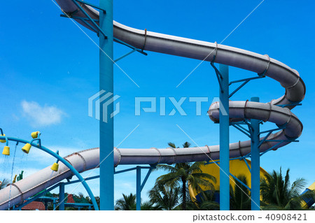 water pipe in the aqua park 40908421