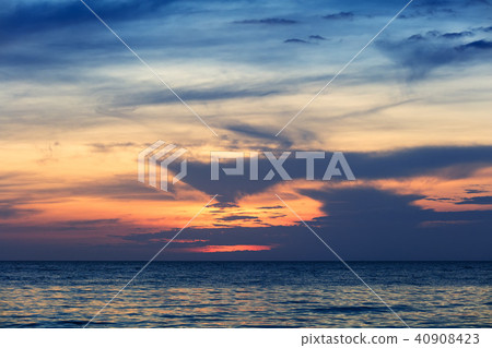 gorgeous red sunset over ocean gorgeous red sunset over ocean 40908423
