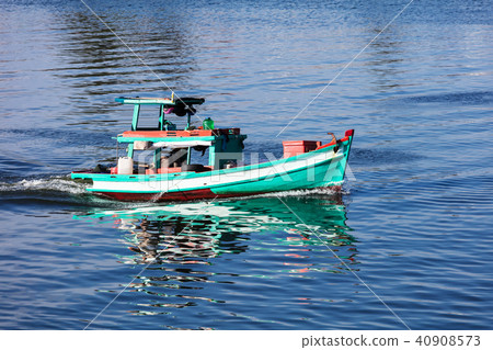 fishing boat in gulf of Phu Quoc island fishing boat in gulf of Phu Quoc island 40908573