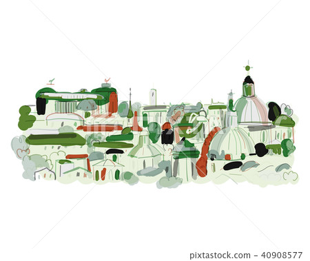 Cityscape background, sketch for your design Cityscape background, sketch for your design 40908577