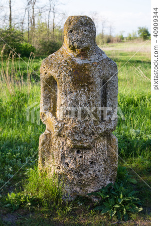 Historical Scythian monuments called kurgan stelae Historical Scythian monuments called kurgan stelae 40909344