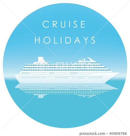 藍色的大海和豪華班輪 藍色的大海和豪華班輪 40909766