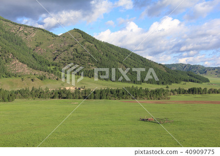 View of the mountain village of Elo, Altai, Russia 40909775