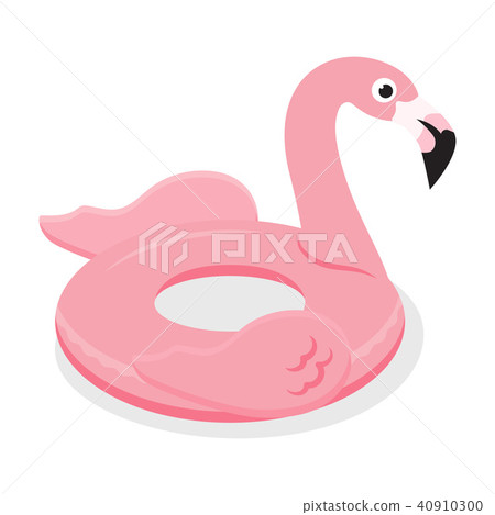 Pink flamingo inflatable rubber circle 40910300