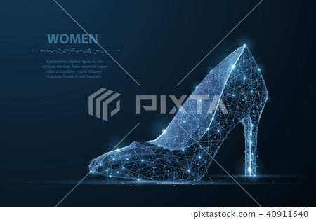 Isolated vector woman shoe. Elegance, glamour, beauty symbol Isolated vector woman shoe. Elegance, glamour, beauty symbol 40911540