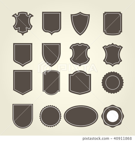 Set of shield in different shaes shield-emeblems Set of shield in different shaes shield-emeblems 40911868