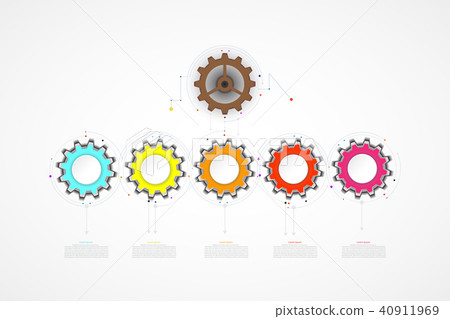 Infographics design template with 3D paper label. Infographics design template with 3D paper label. 40911969