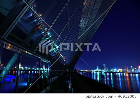 <Factory Nightscape> Yokkaichi Industrial Area Lake Kasumigaura 40912005