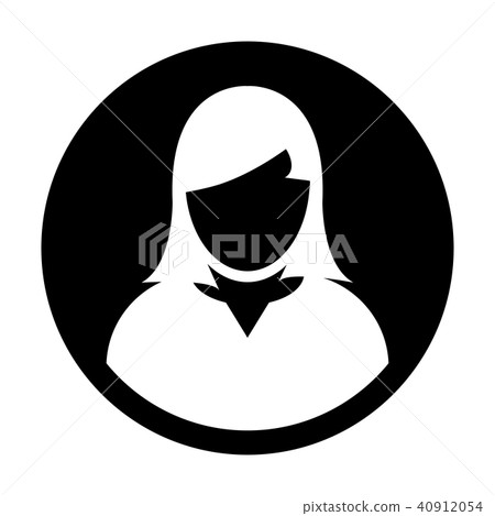 Avatar icon vector female user person profile sign Avatar icon vector female user person profile sign 40912054