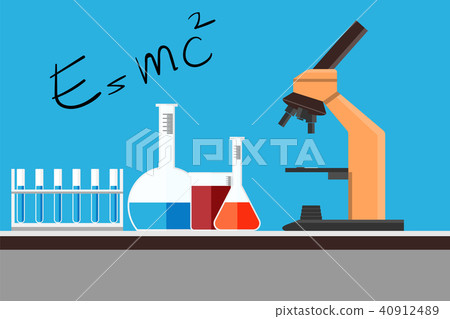 Chemical scientists equipment flat design Chemical scientists equipment flat design 40912489