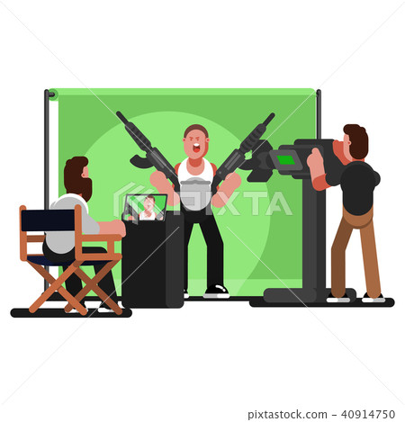 Crew filming a video Crew filming a video 40914750