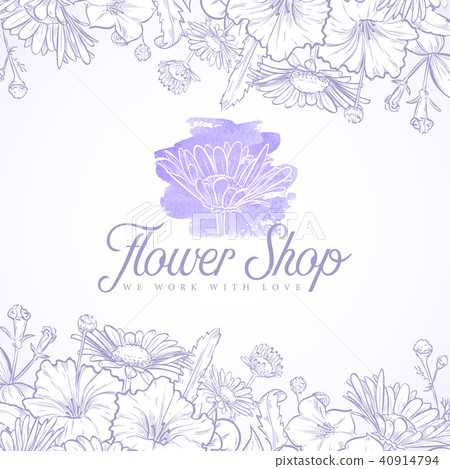 Flower shop logo 40914794