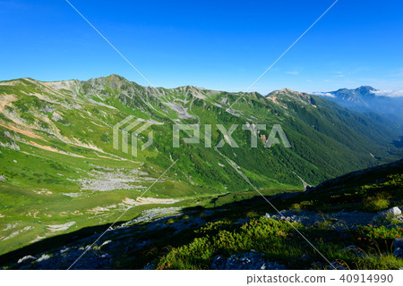 北阿爾卑斯山返回銀座縱向路線Noguchigoro，Mizukidake山，立山山脈，黑部河源 40914990