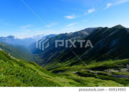Northern Alps back ginza longitudinal route Route Noguchigoro, Mt. Mizukidake, Tateyama mountain range, Kurobe River source Northern Alps back ginza longitudinal route Route Noguchigoro, Mt. Mizukidake, Tateyama mountain range, Kurobe River source 40914993