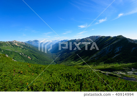 Northern Alps back ginza longitudinal route Route Noguchigoro, Mt. Mizukidake, Tateyama mountain range, Kurobe River source Northern Alps back ginza longitudinal route Route Noguchigoro, Mt. Mizukidake, Tateyama mountain range, Kurobe River source 40914994